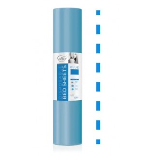 Простирадла одноразові Etto 0.6м х 2м 50шт Блакитний Перфоровані