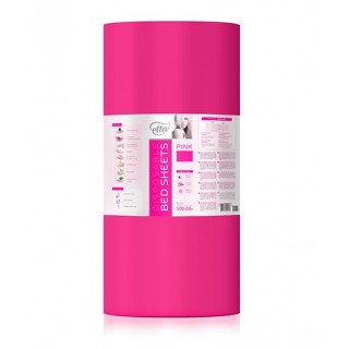 Простирадла одноразові перфоровані Etto 0.6х500м рулон Рожевий