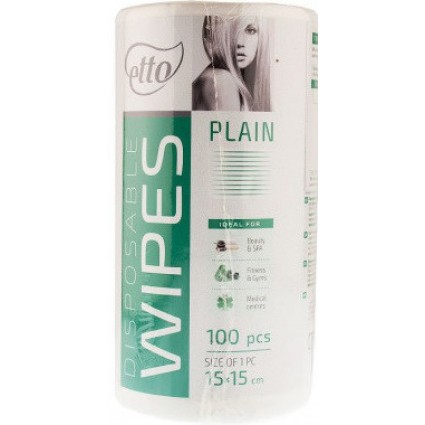 Серветки 15*15 ЕТТО гладкі 100 шт