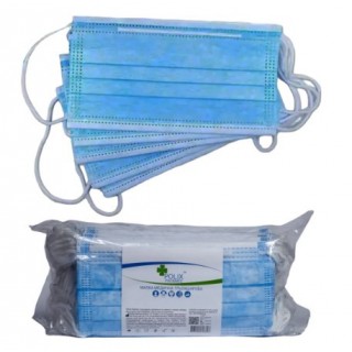 Маска медична тришарова Polix PRO&MED блакитний 50 шт