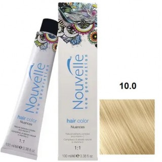Фарба для волосся Nouvelle Hair Color 10.0 платиновий блонд натуральний теплий 100мл