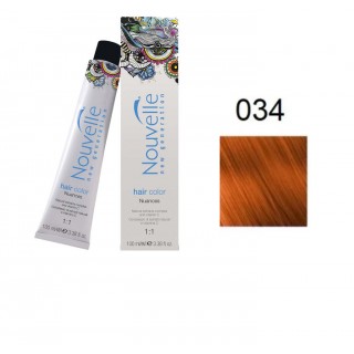 Фарба для волосся Nouvelle Hair Color 034 мідний золотистий 100 мл