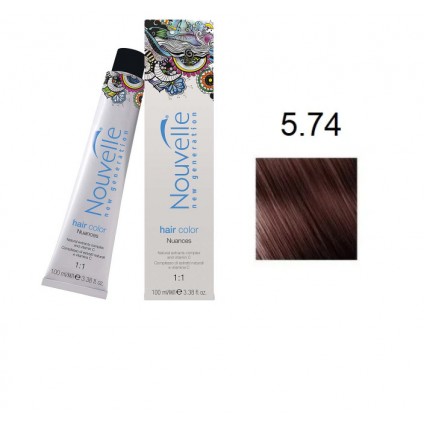 Фарба для волосся Nouvelle Hair Color 5.74 палісандрове дерево 100 мл Фарба для волосся Nouvelle Hair Color 5.74 палісандрове дерево 100 мл