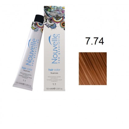 Фарба для волосся Nouvelle Hair Color 7.74 дуб 100 мл Фарба для волосся Nouvelle Hair Color 7.74 дуб 100 мл