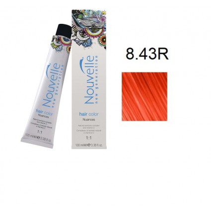 Фарба для волосся Nouvelle Hair Color 8.43 R помаранчевий корал 100 мл Фарба для волосся Nouvelle Hair Color 8.43 R помаранчевий корал 100 мл