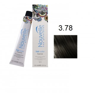 Фарба для волосся Nouvelle Hair Color 3.78 чорна перлина 100 мл