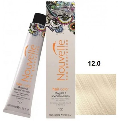 Фарба для волосся Nouvelle Hair Color 12.0 полярний блондин 100 мл Фарба для волосся Nouvelle Hair Color 12.0 полярний блондин 100 мл