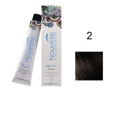 Фарба для волосся Nouvelle Hair Color 2 дуже темно-коричневий 100 мл Фарба для волосся Nouvelle Hair Color 2 дуже темно-коричневий 100 мл