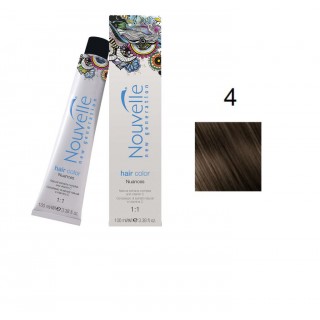 Фарба для волосся Nouvelle Hair Color 4 середньо-коричневий 100 мл