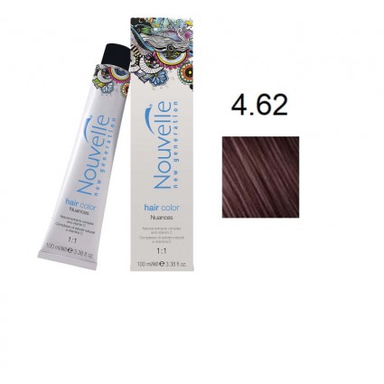 Фарба для волосся Nouvelle Hair Color 4.62 червоний матово-коричневий 100 мл