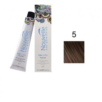 Фарба для волосся Nouvelle Hair Color 5 світло-коричневий 100 мл Фарба для волосся Nouvelle Hair Color 5 світло-коричневий 100 мл
