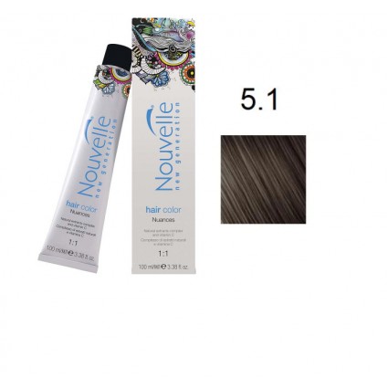 Фарба для волосся Nouvelle Hair Color 5.1 світле попелясто-коричневий 100 мл Фарба для волосся Nouvelle Hair Color 5.1 світле попелясто-коричневий 100 мл