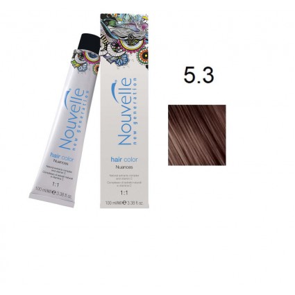 Фарба для волосся Nouvelle Hair Color 5.3 світло-золотистий, коричневий 100 мл Фарба для волосся Nouvelle Hair Color 5.3 світло-золотистий, коричневий 100 мл