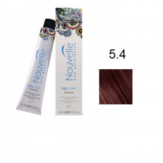 Фарба для волосся Nouvelle Hair Color 5.4 світлий мідно-каштановий 100 мл