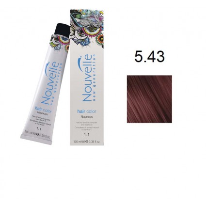 Фарба для волосся Nouvelle Hair Color 5.43 світло-мідний золотисто-русявий 100 мл