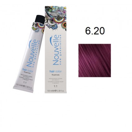 Фарба для волосся Nouvelle Hair Color 6.20 темно-фіолетовий русявий 100 мл Фарба для волосся Nouvelle Hair Color 6.20 темно-фіолетовий русявий 100 мл