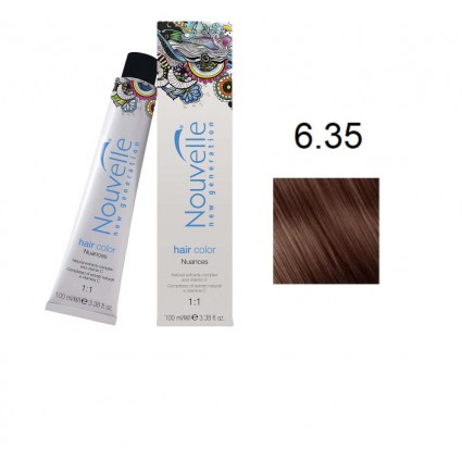 Фарба для волосся Nouvelle Hair Color 6.35 варені каштани в цукрі 100 мл