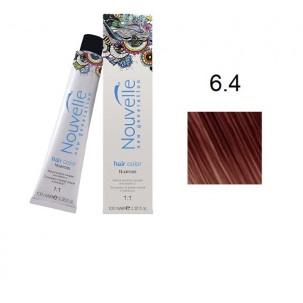 Фарба для волосся Nouvelle Hair Color 6.4 темний мідно-русявий 100 мл Фарба для волосся Nouvelle Hair Color 6.4 темний мідно-русявий 100 мл