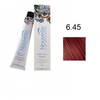 Фарба для волосся Nouvelle Hair Color 6.45 темно-мідний червоного дерева русявий 100 мл