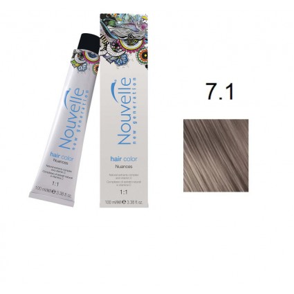 Фарба для волосся Nouvelle Hair Color 7.1 середньо-русявий попелястий 100 мл Фарба для волосся Nouvelle Hair Color 7.1 середньо-русявий попелястий 100 мл