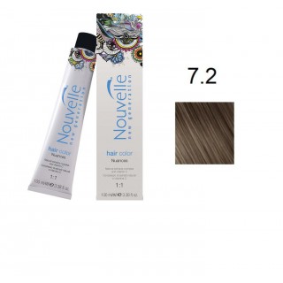Фарба для волосся Nouvelle Hair Color 7.2 середньо-матовий русявий 100 мл