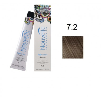 Фарба для волосся Nouvelle Hair Color 7.2 середньо-матовий русявий 100 мл