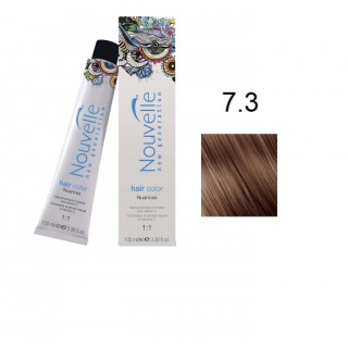 Фарба для волосся Nouvelle Hair Color 7.3 середньо-золотистий русявий 100 мл