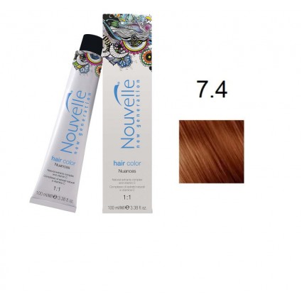 Фарба для волосся Nouvelle Hair Color 7.4 мідно-русявий 100 мл Фарба для волосся Nouvelle Hair Color 7.4 мідно-русявий 100 мл