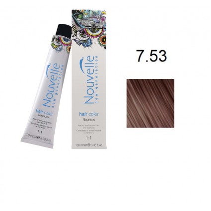 Фарба для волосся Nouvelle Hair Color 7.53 каштан 100 мл Фарба для волосся Nouvelle Hair Color 7.53 каштан 100 мл