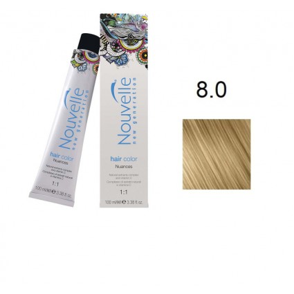Фарба для волосся Nouvelle Hair Color 8.0 насичений світло-русявий 100 мл Фарба для волосся Nouvelle Hair Color 8.0 насичений світло-русявий 100 мл