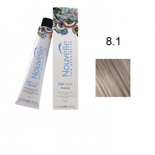 Фарба для волосся Nouvelle Hair Color 8.1 світло-русявий попелястий 100 мл