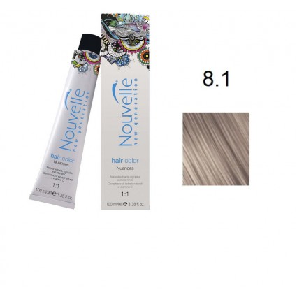 Фарба для волосся Nouvelle Hair Color 8.1 світло-русявий попелястий 100 мл