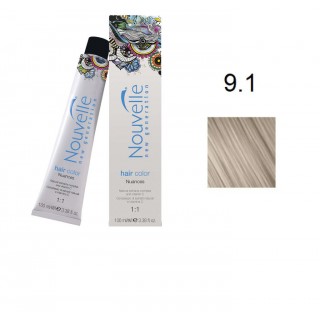 Фарба для волосся Nouvelle Hair Color 9.1 попелястий блондин 100 мл