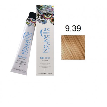 Фарба для волосся Nouvelle Hair Color 9.39 дуже світлий золотисто-пісочний блондин 100 мл Фарба для волосся Nouvelle Hair Color 9.39 дуже світлий золотисто-пісочний блондин 100 мл