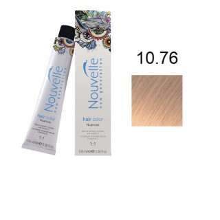 Фарба для волосся Nouvelle Hair Color 10.76 платиновий коричнево-червоний блондин 100 мл