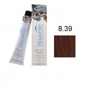 Фарба для волосся Nouvelle Hair Color 8.39 світлий золотисто-пісочний блондин 100 мл