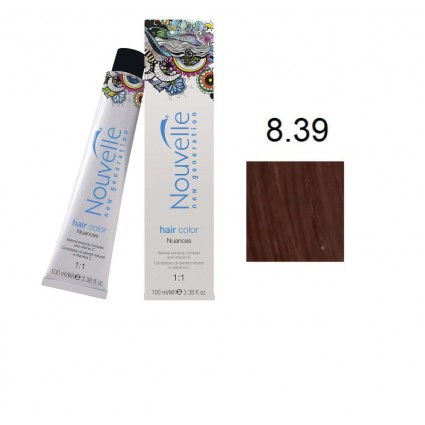 Фарба для волосся Nouvelle Hair Color 8.39 світлий золотисто-пісочний блондин 100 мл Фарба для волосся Nouvelle Hair Color 8.39 світлий золотисто-пісочний блондин 100 мл