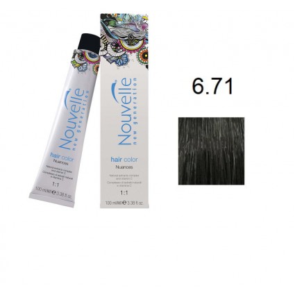 Фарба для волосся Nouvelle Hair Color 6.71 графіт 100 мл Фарба для волосся Nouvelle Hair Color 6.71 графіт 100 мл