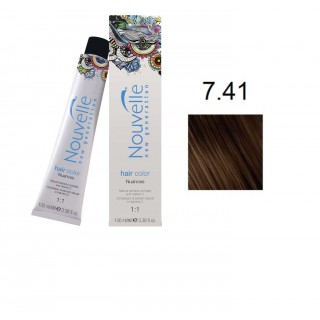 Фарба для волосся Nouvelle Hair Color 7.41 сердолік 100 мл