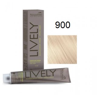 Крем-фарба для волосся безаміачна Nouvelle Lively Hair Color 900 Ультра-Світлий Блонд 100 мл