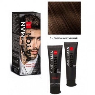 Крем-фарба для чоловіків Nouvelle Simply Man Color Cream 5 світло-каштановий 40+40 мл