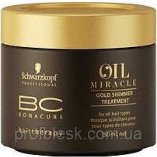 Мacкa-блecк для волос Schwarzkopf Oil Miracle Зoлoтaя  150 мл