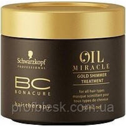 Мacкa-блecк для волос Schwarzkopf Oil Miracle Зoлoтaя  150 мл