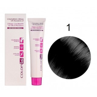 Крем-фарба для волосся Ing Professional Coloring Cream With Macadamia Oil 1 Чорний 60 мл