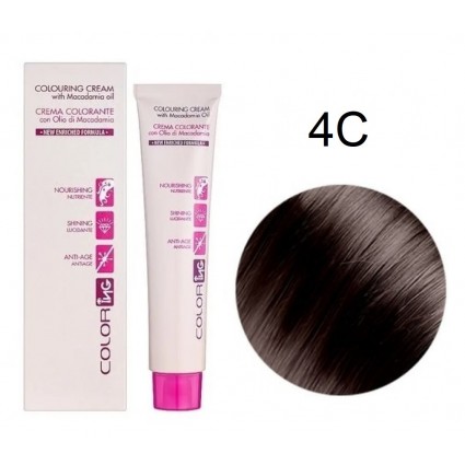 Крем-фарба для волосся Ing Professional Coloring Cream With Macadamia Oil 4С Кава 60 мл