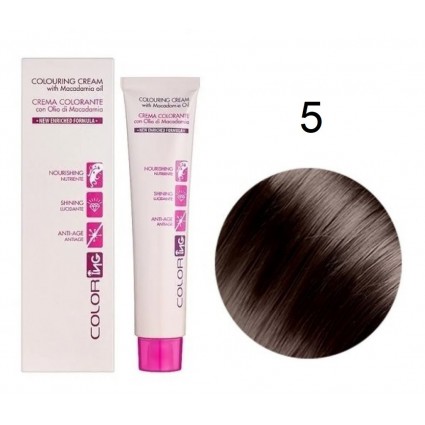 Крем-фарба для волосся Ing Professional Coloring Cream With Macadamia Oil 5 Світло-каштановий 60 мл Крем-фарба для волосся Ing Professional Coloring Cream With Macadamia Oil 5 Світло-каштановий 60 мл