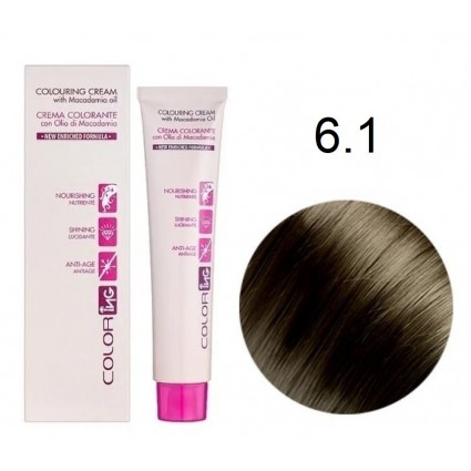 Крем-фарба для волосся Ing Professional Coloring Cream With Macadamia Oil 6.1 Темно-попелястий блондин 60 мл
