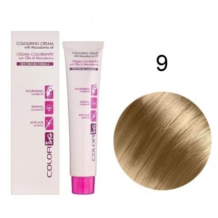 Крем-фарба для волосся Ing Professional Coloring Cream With Macadamia Oil 9 Екстра світлий блондин 60 мл Крем-фарба для волосся Ing Professional Coloring Cream With Macadamia Oil 9 Екстра світлий блондин 60 мл