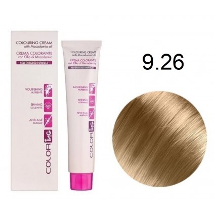 Крем-фарба для волосся Ing Professional Coloring Cream With Macadamia Oil 9.26 Світлий блондин шампань 60 мл Крем-фарба для волосся Ing Professional Coloring Cream With Macadamia Oil 9.26 Світлий блондин шампань 60 мл