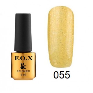 Гель-лак F.O.X Gel Polish Gold Pigment 055 жовтий з блискітками 6 мл